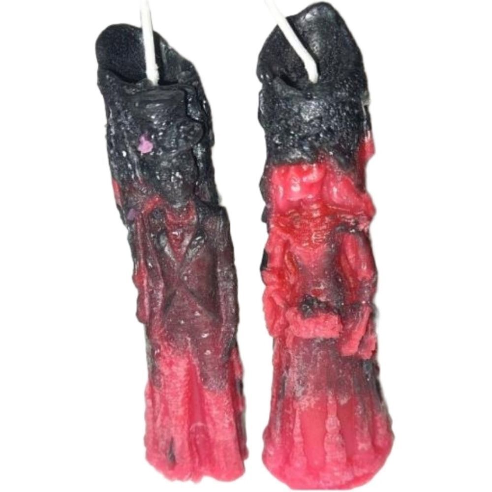 Hand crafted limited edition 2piece zombie couple from our raging skull candle